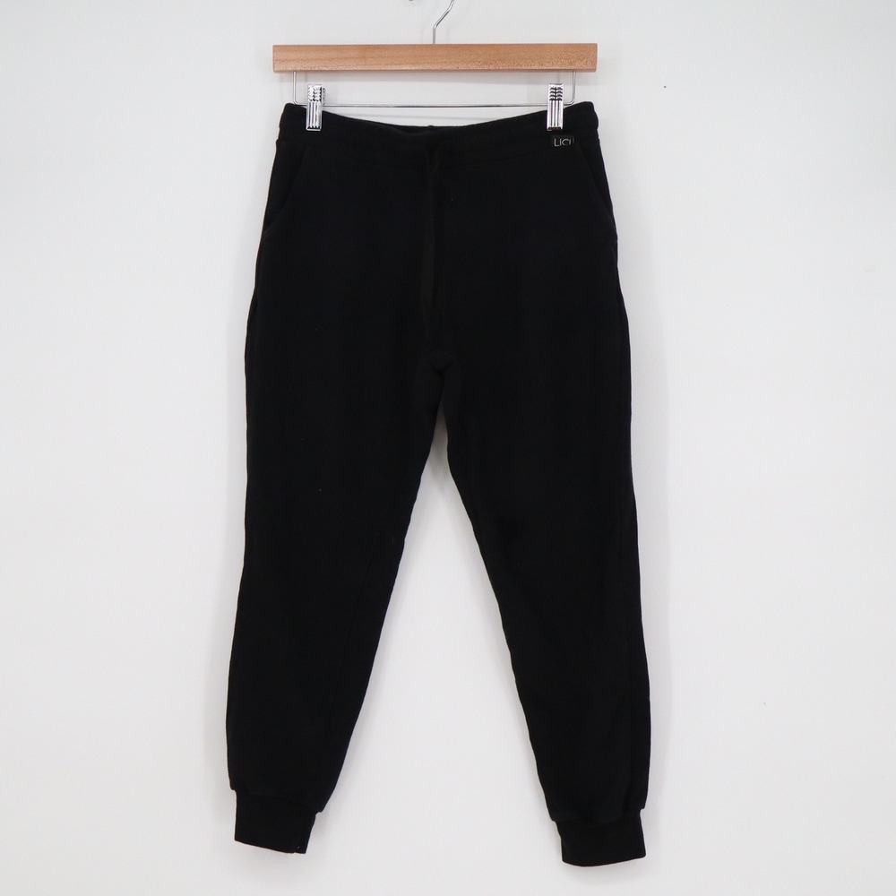 Lici Fit Womens Black Cotton Spandex Jogger Sweatpants Size Large Made in LA
